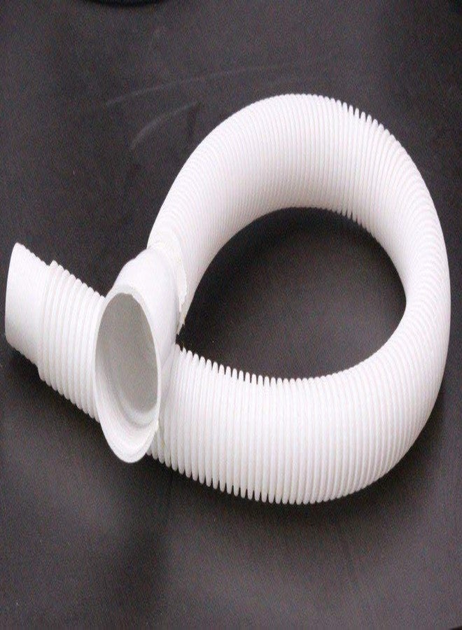 SBD Flexible PVC Waste Pipe | PVC Waste Pipe for Bathroom Wash Basin and Kitchen Sink | Drain Pipe | Drain Hose for Wash Basin | Outlet Tube for Kitchen Sink, White (2) - Image 1